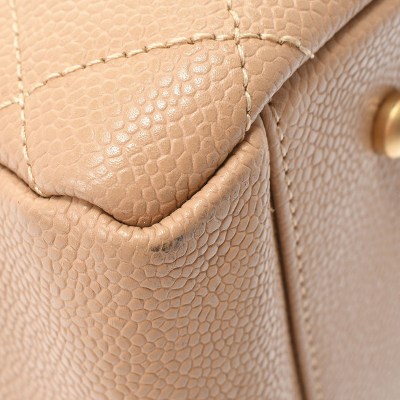 Chanel Matelasse Chain Tote Bag Beige/Gold Hardware Caviar Skin - Picture 5 of 11